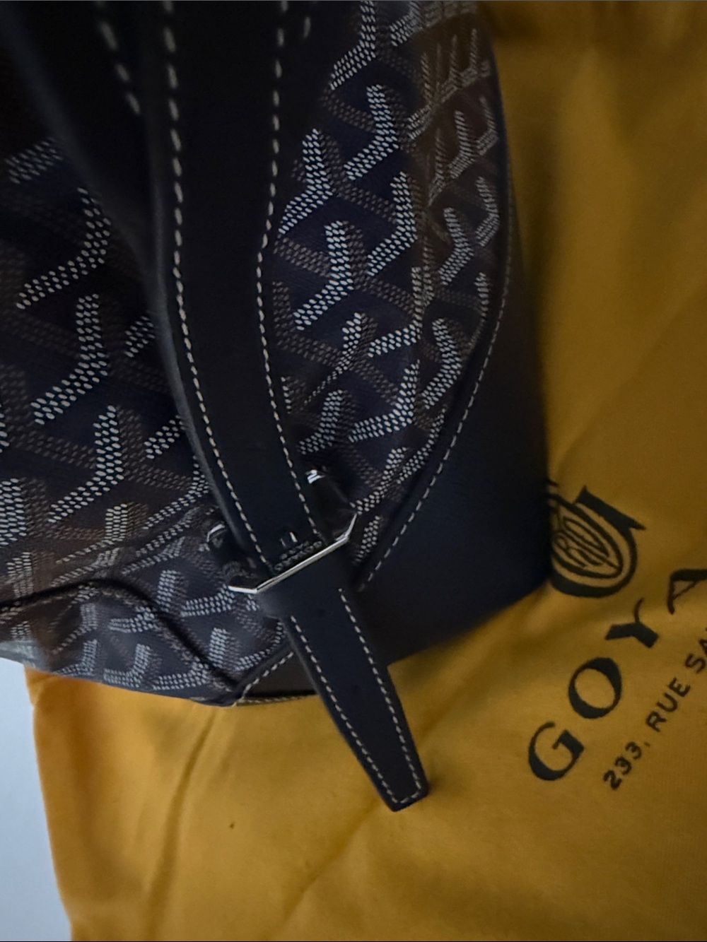 Goyard Cisalpin Backpack Goyardine Blue & Brown - Picture 6 of 8